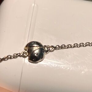 Silver925  Ladybug Bracelet and zirconia accents
